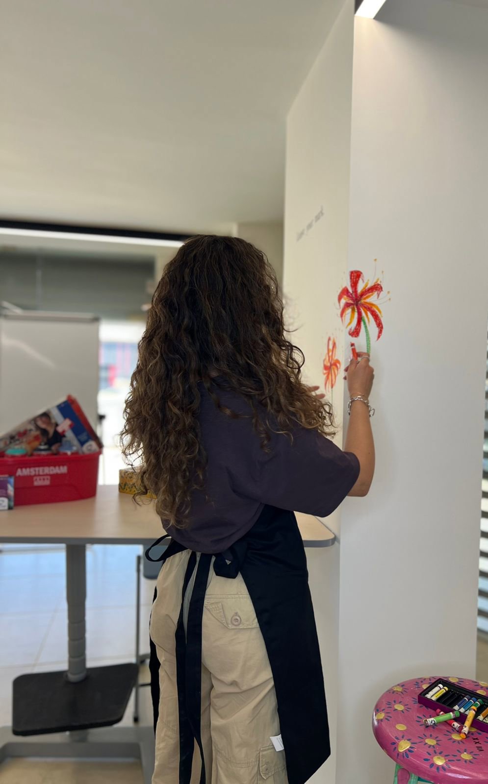 People creating art together