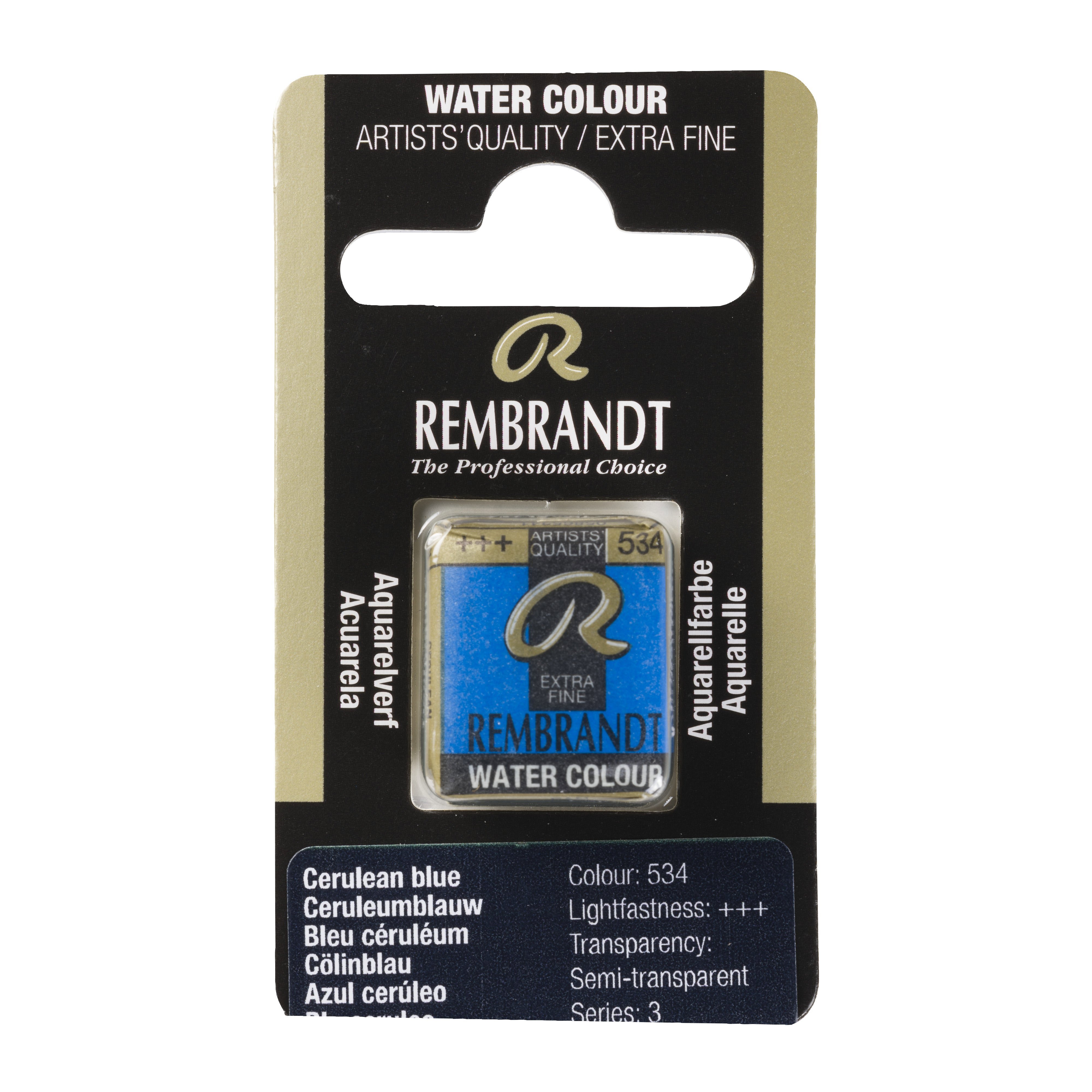 Rembrandt Watercolour Pan B Cerulean Blue 1 piece