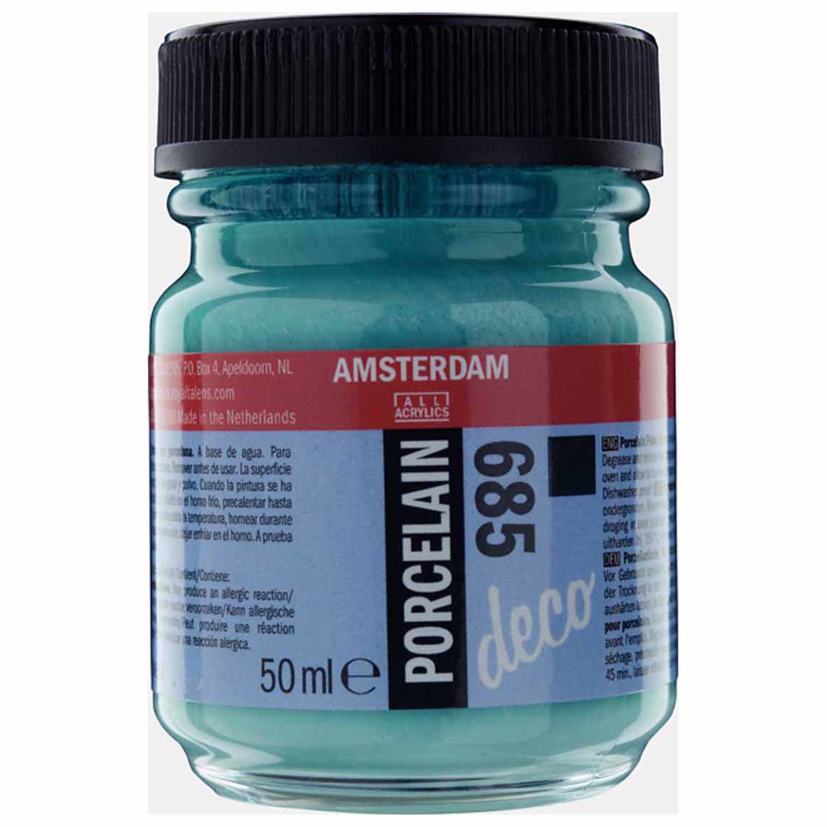 Amsterdam Acrylics Porcelain Paint Opaque Turquoise 50ml