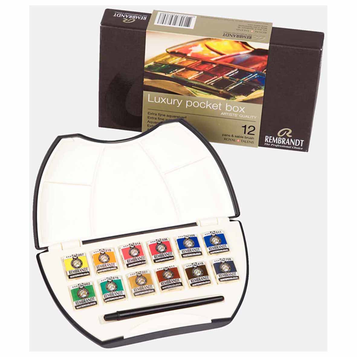 Rembrandt Watercolour Pocket Box – 12 Half Pans