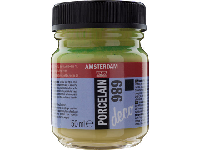Amsterdam Acrylics Porcelain Paint Opaque Olive Green 50ml