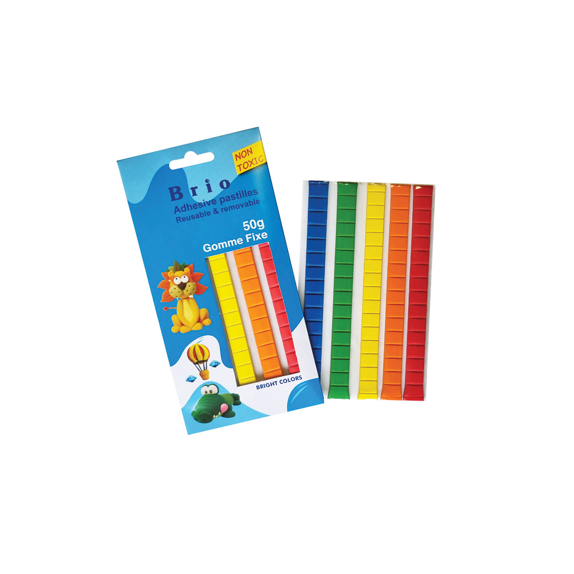 Brio Tack-it Adhesive Putty 50g 6 colours