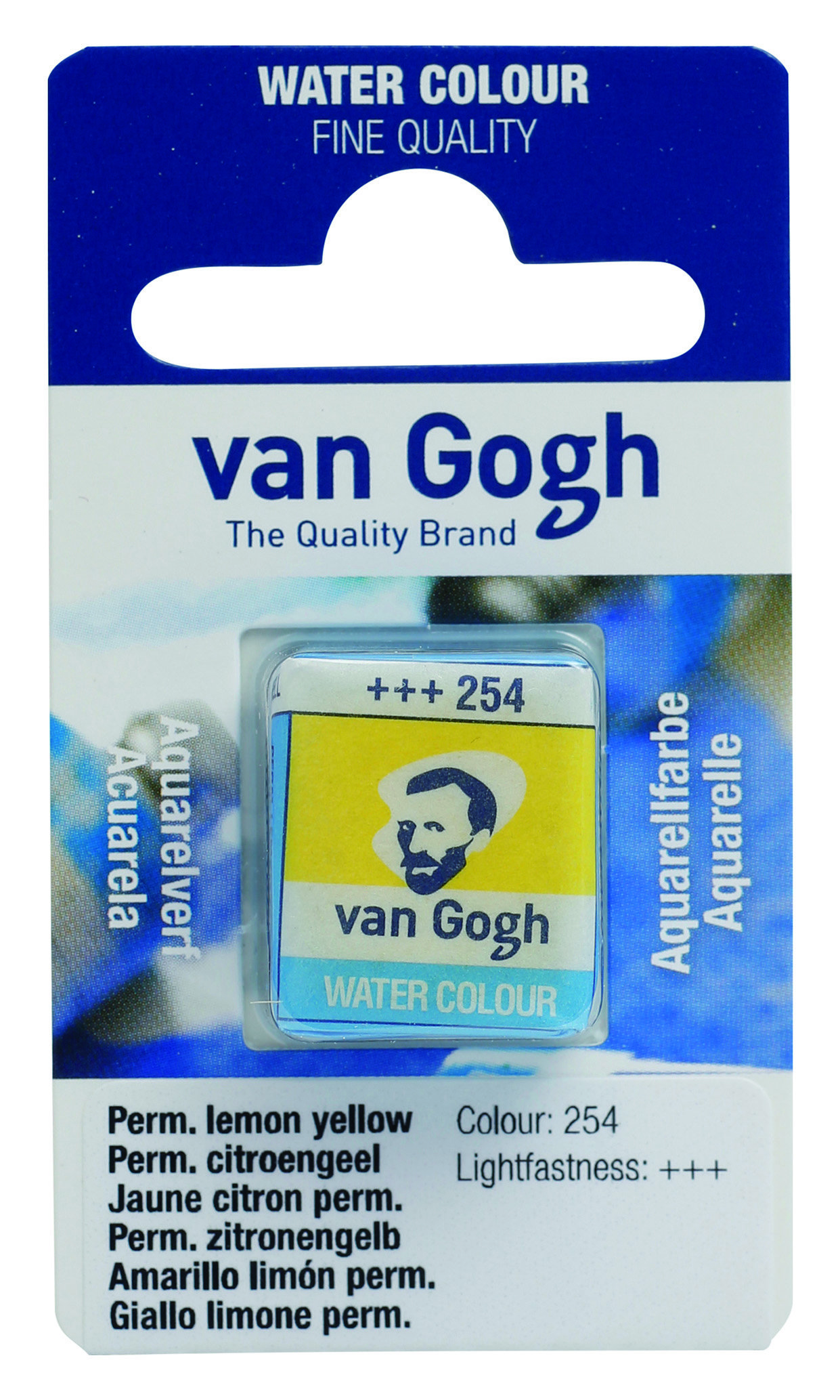 Van Gogh Watercolour Pan Permanent Lemon Yellow (Primary) 1 piece