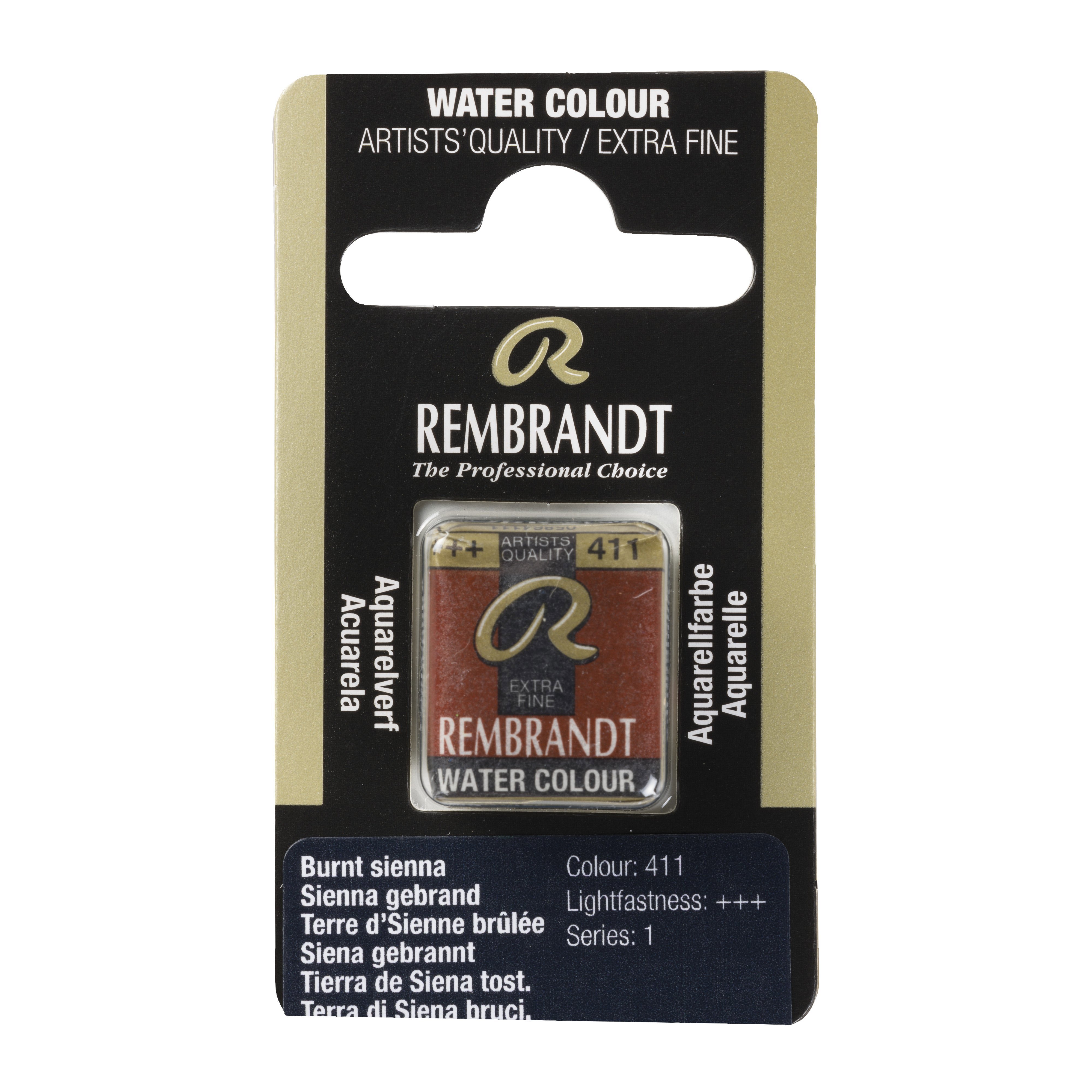 Rembrandt Watercolour Pan B Burnt Sienna 1 piece