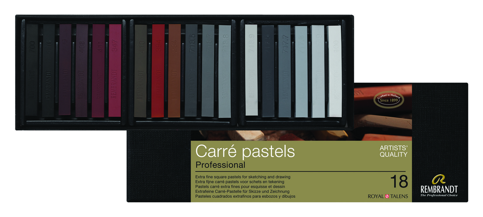 Rembrandt Carré Pastel Professional Set 18 Colours