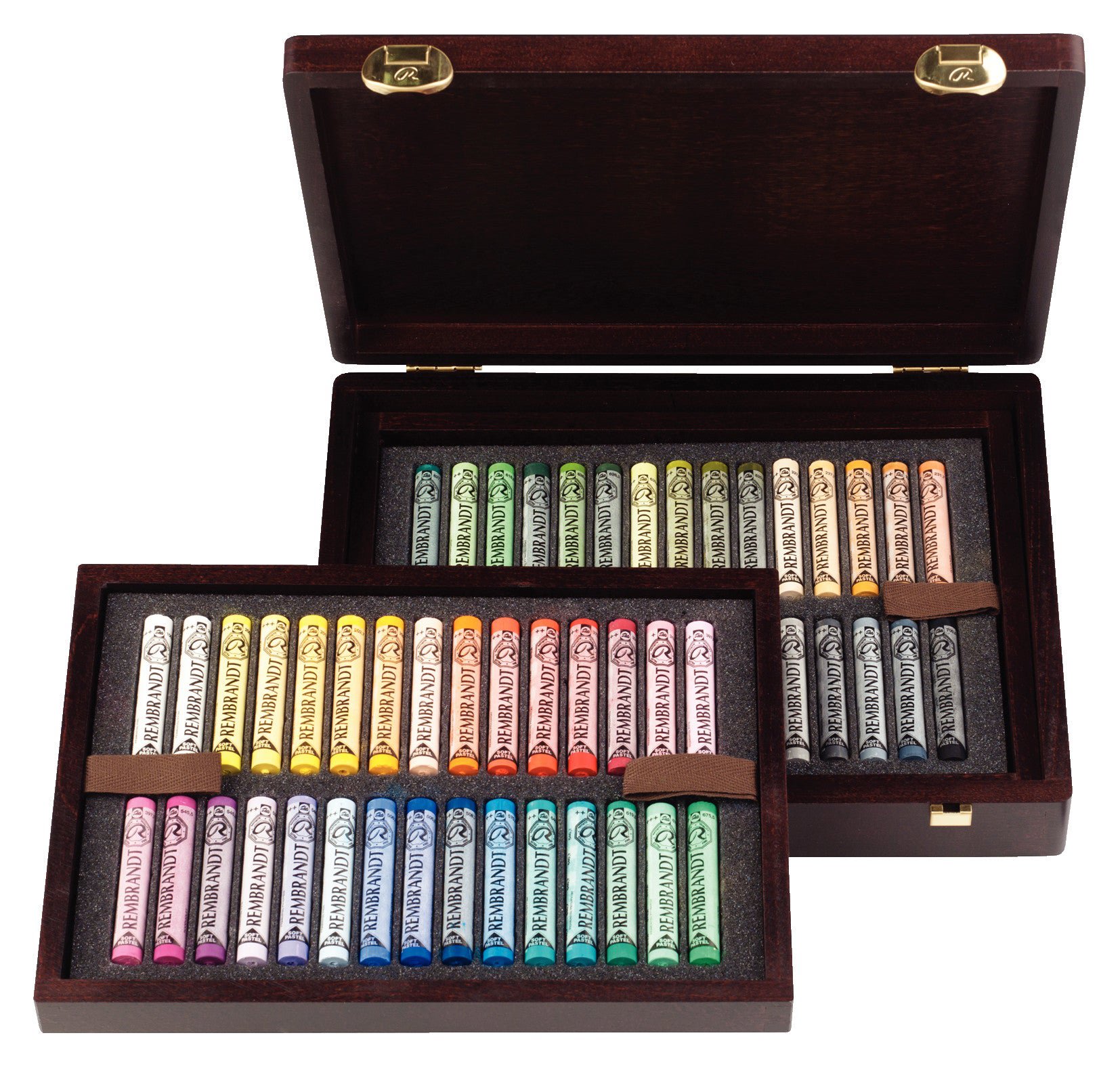 Rembrandt Soft Pastel Wooden Box Set Deluxe Landscape Selection 60 Whole Pastels
