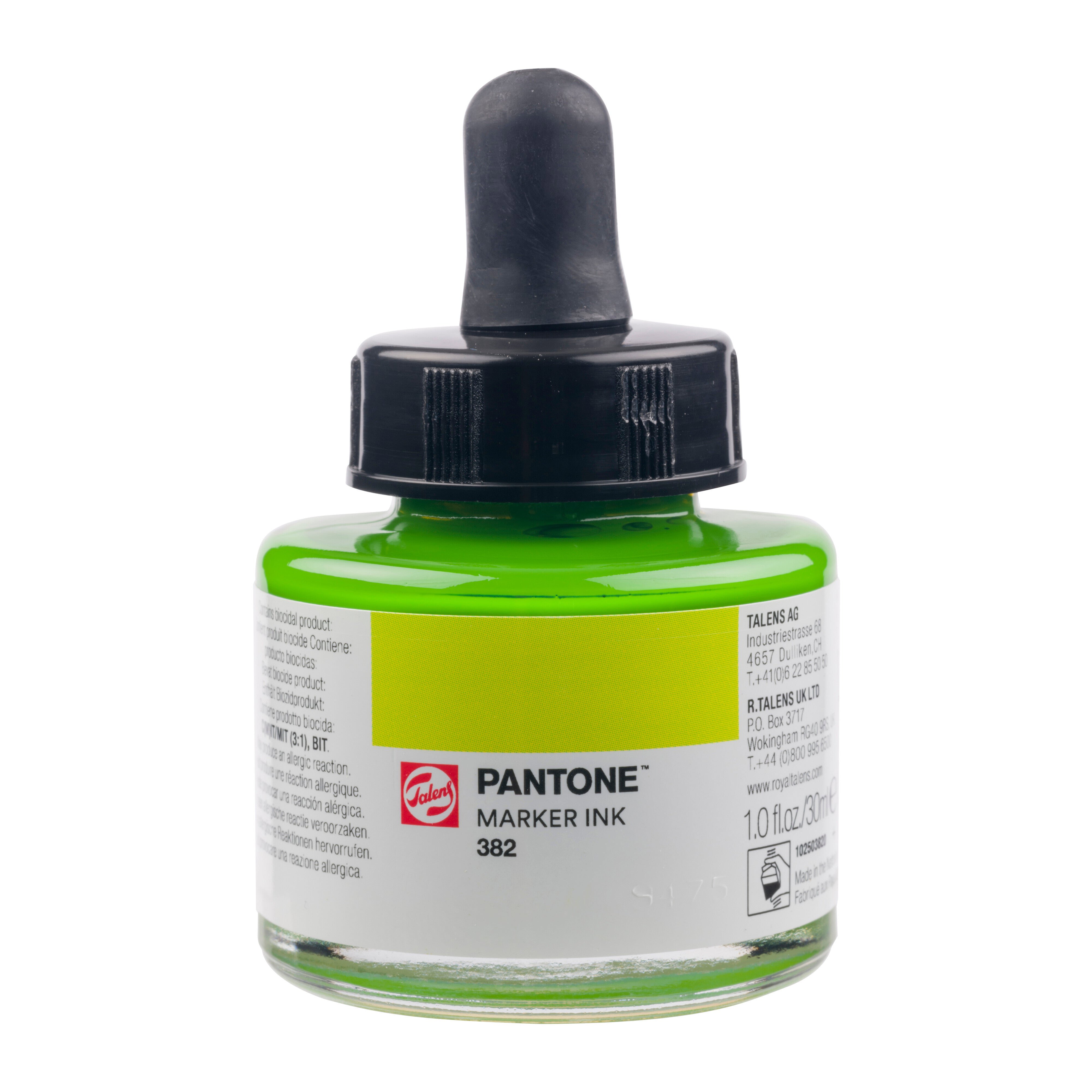 Talens Pantone Marker Ink 30ml Lime Yellow