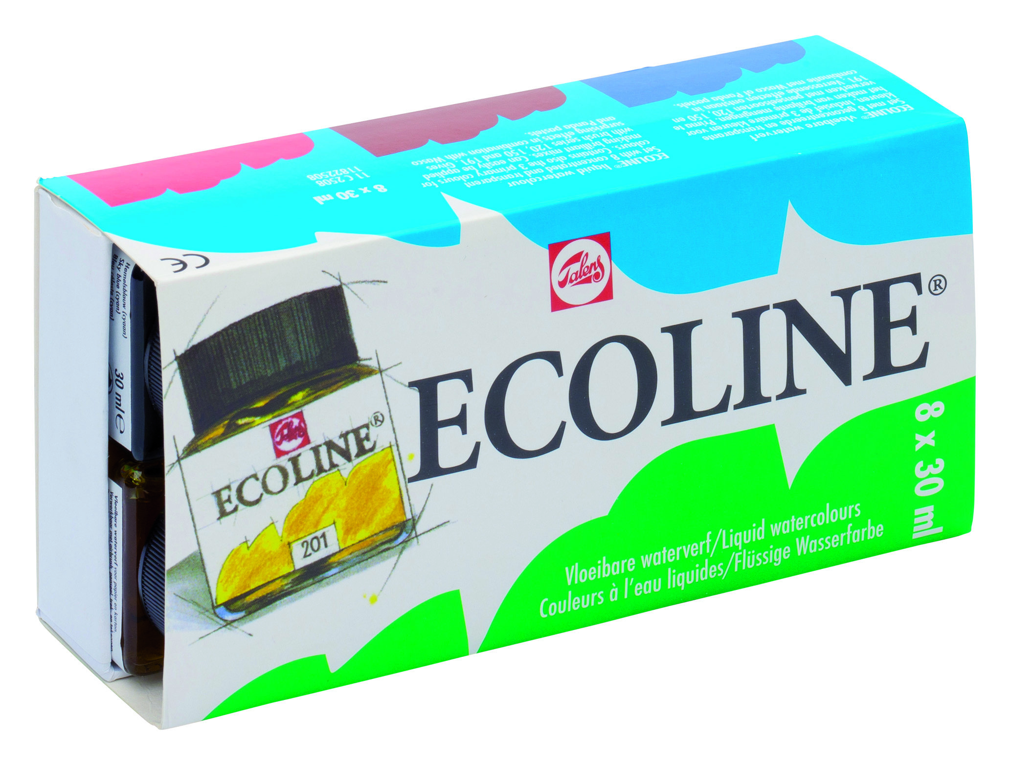 Ecoline Liquid Watercolour Cardboard Set 8×30 ml