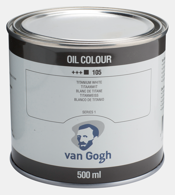 Van Gogh Oil Colour Tin 500 ml Titanium White (Safflower Oil) Thumbnail
