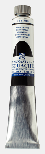 Talens Gouache Extra Fine Quality Tube 60 ml Black Intenso Thumbnail