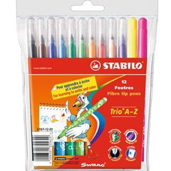 Trio A-Z 12pcs fibre pen wallet