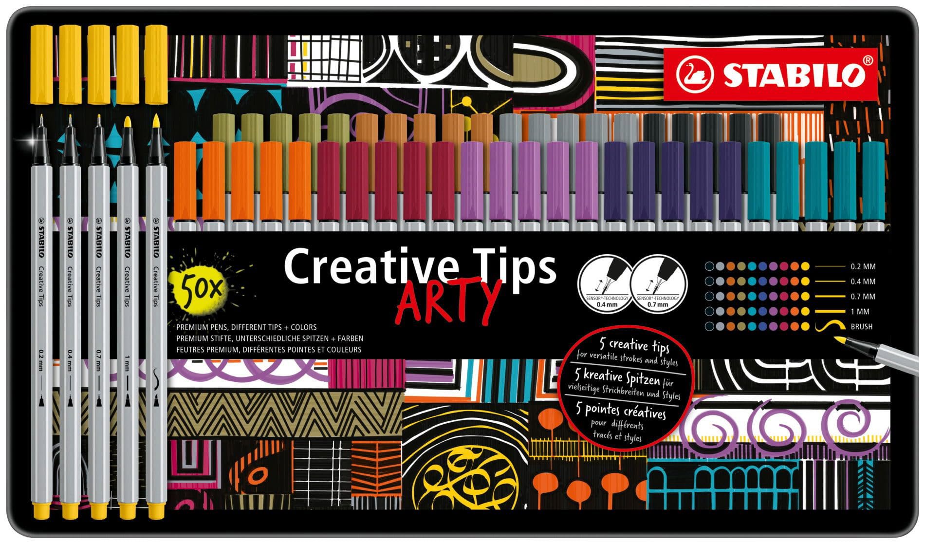 ARTY ME Creative Tips Brush Pen 50 Pieces