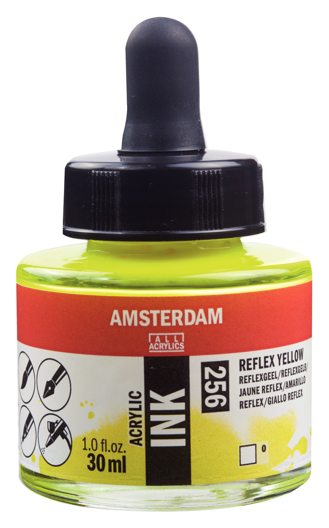 Amsterdam Acrylic Ink Bottle 30 ml Reflex Yellow