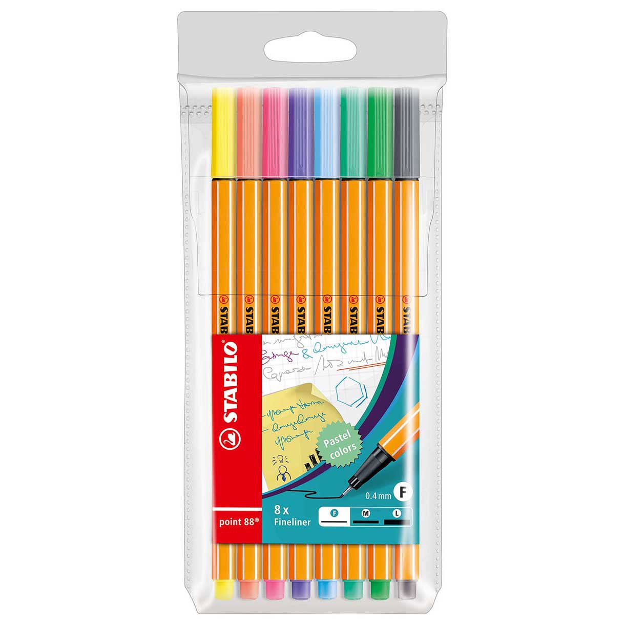 Stabilo point 88 Wallet Pastel Colors 8 Pieces