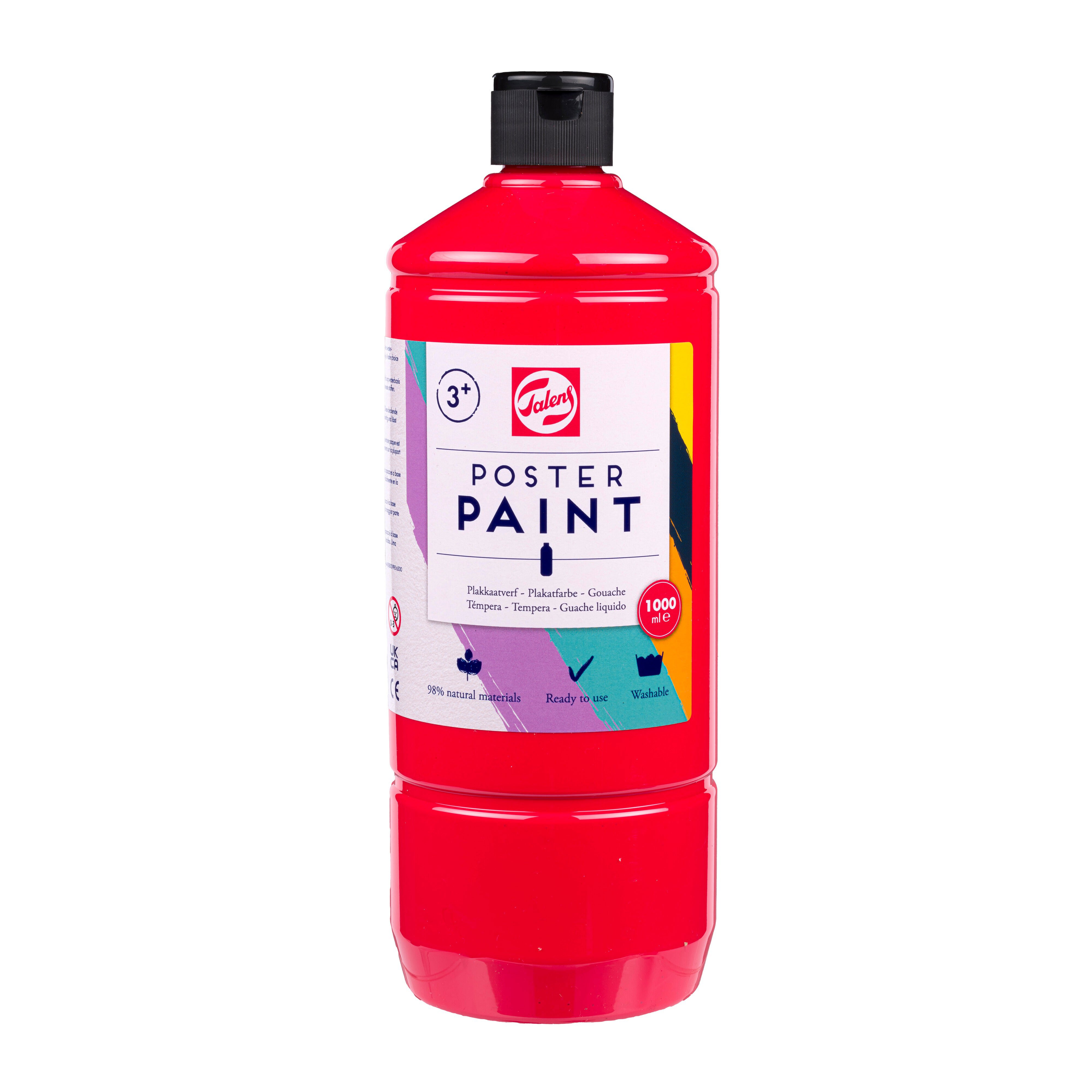 Talens School Colours Bottle 1000 ml Red