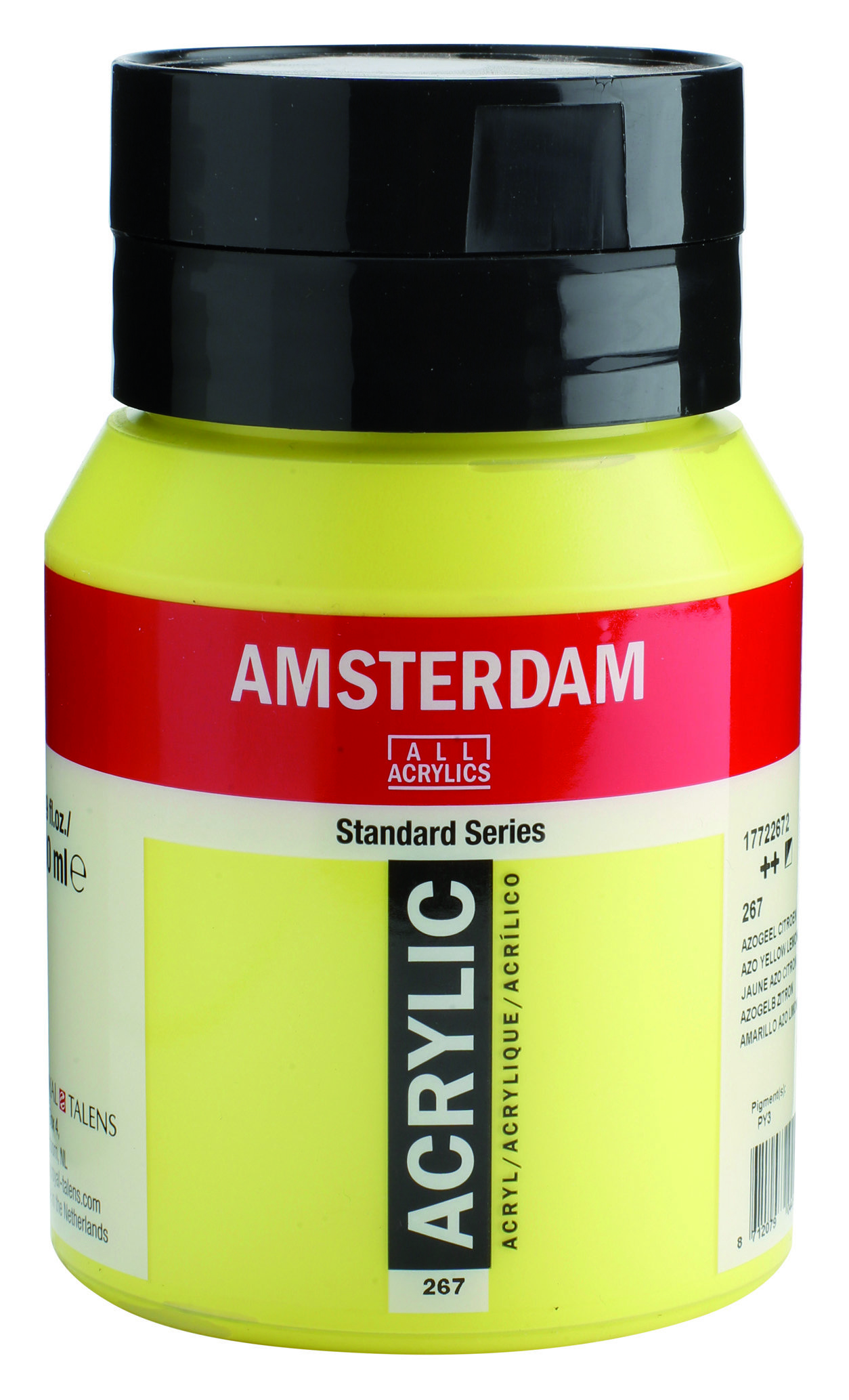 Amsterdam Standard Series Acrylic Jar 500 ml Azo Yellow Lemon