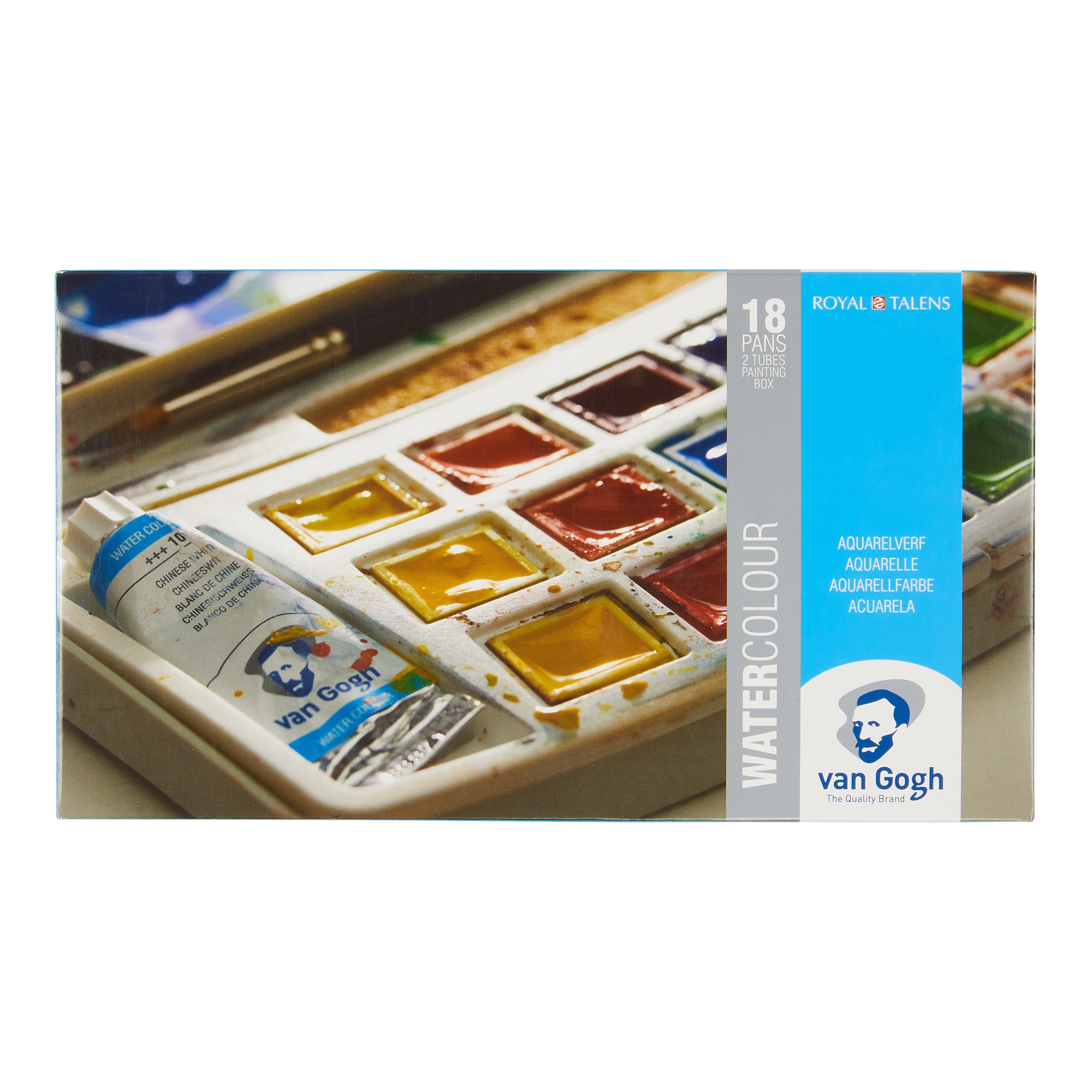 Van Gogh Watercolour Plastic Case Set 18 Half Pans