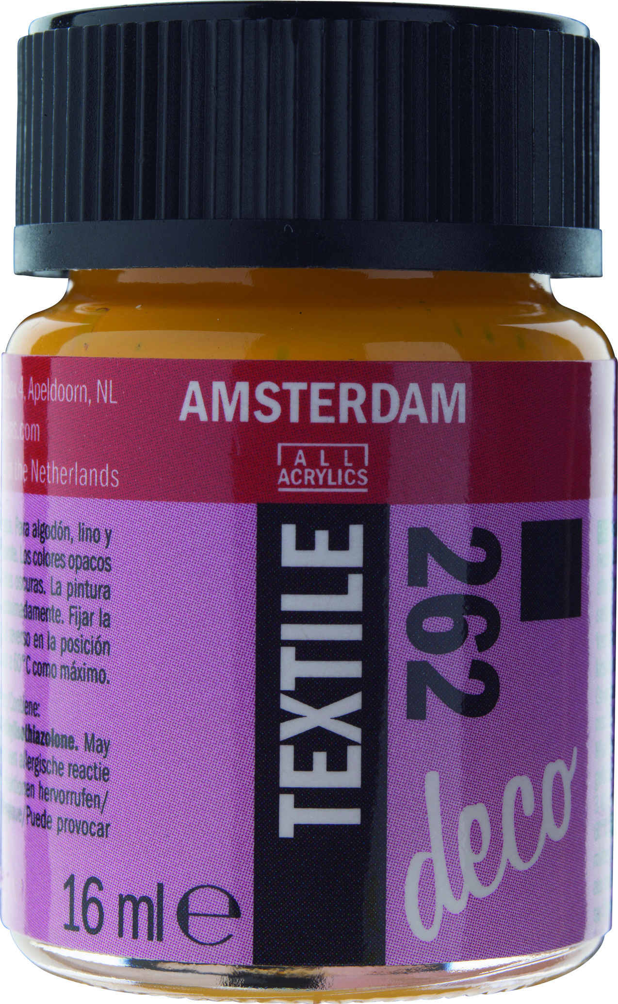 Amsterdam Acrylics Textile Paint Opaque Gold Yellow 16ml