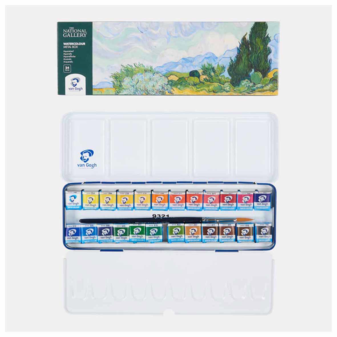 Gouache Watercolour Set Metal 24 Pans - National Gallery Edition