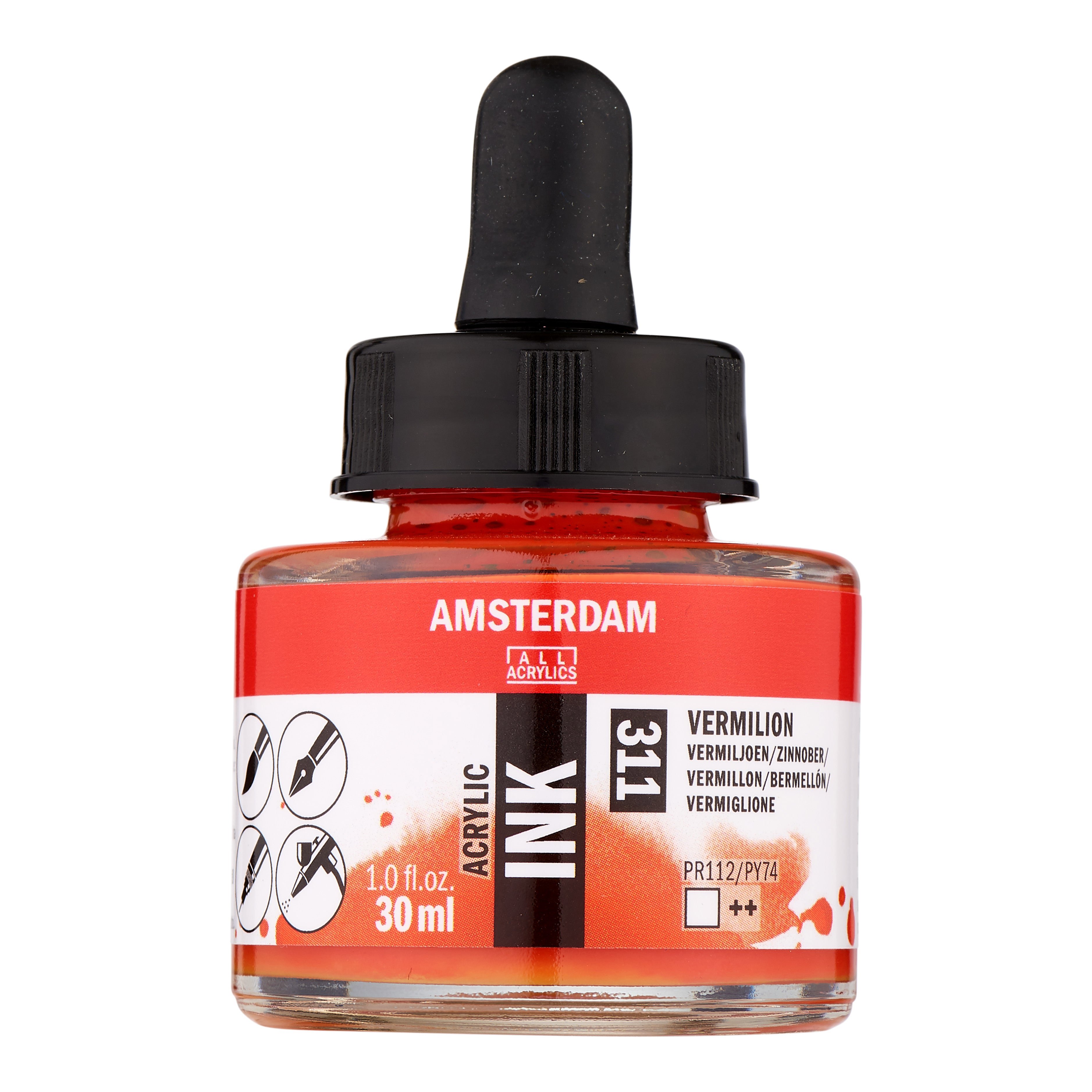 Amsterdam Acrylic Ink Bottle 30 ml Vermilion