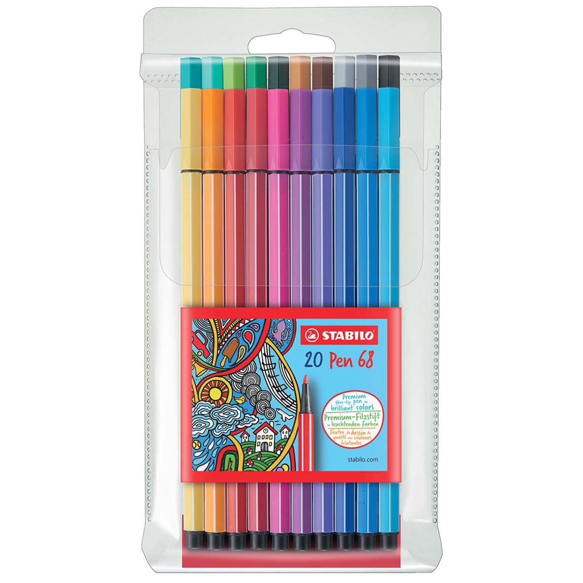 Stabilo Point 68 Wallet 20 Pieces