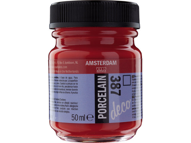 Amsterdam Acrylics Porcelain Paint Bright Red 50ml