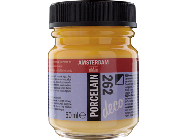 Amsterdam Acrylics Porcelain Paint Opaque Gold Yellow 50ml