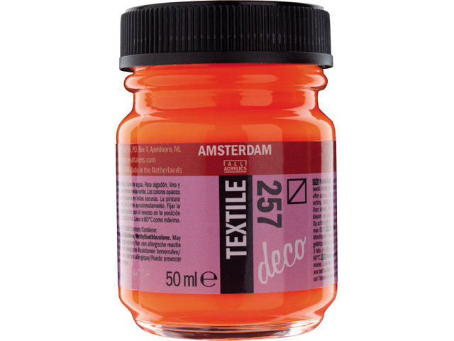 Amsterdam Acrylics Textile Paint Reflex Orange 50ml
