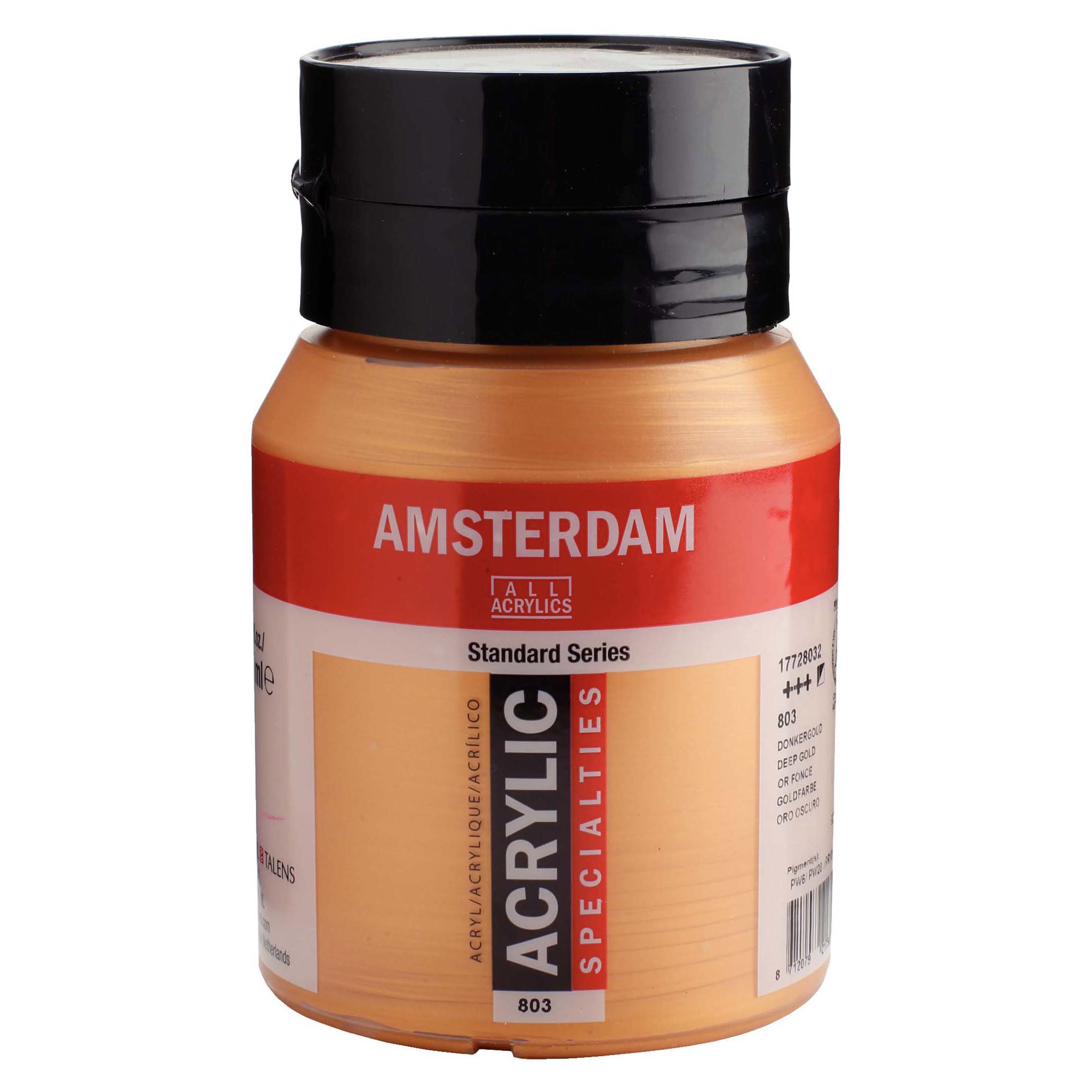Amsterdam Standard Series Acrylic Jar 500 ml Deep Gold