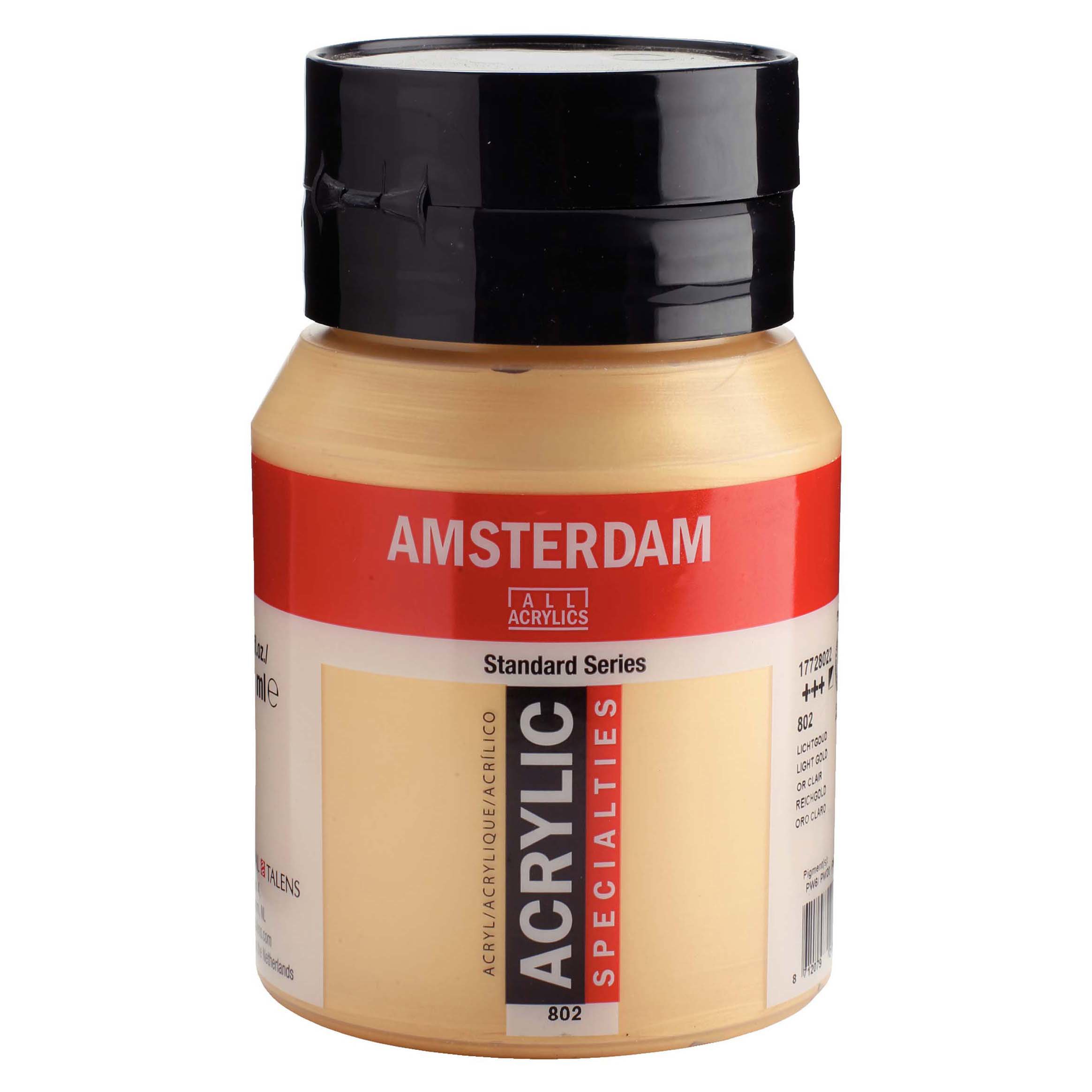 Amsterdam Standard Series Acrylic Jar 500 ml Light Gold