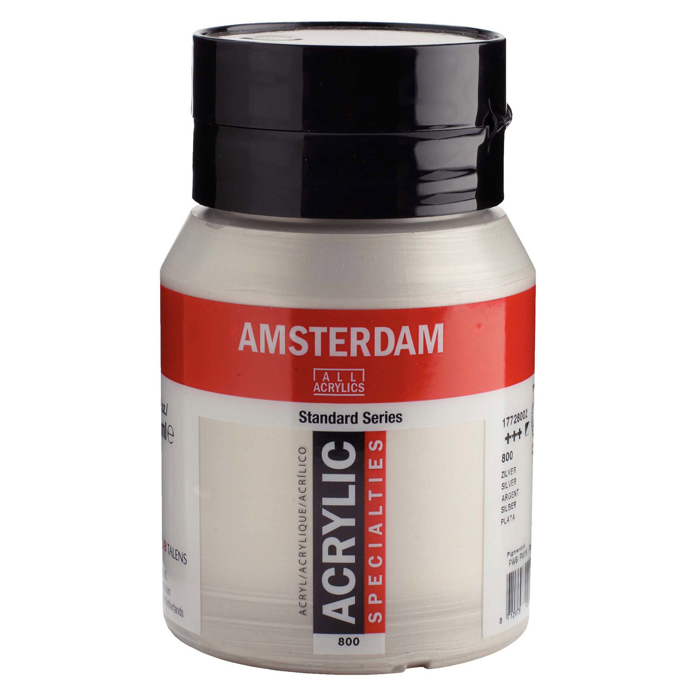 Amsterdam Standard Series Acrylic Jar 500 ml Silver