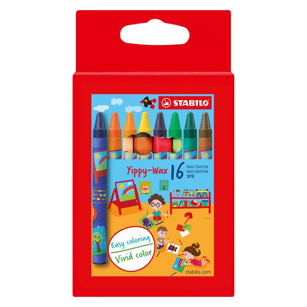YIPPY-Wax Crayons 16 Colors in Cardboard