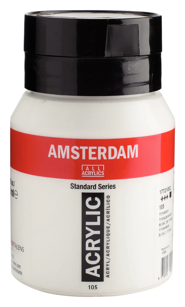 Amsterdam Standard Series Acrylic Jar 500 ml Titanium White