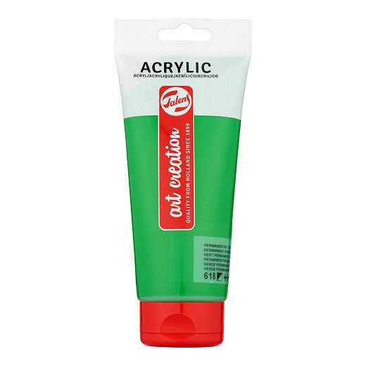 Talens Art Creation Acrylic Colour Tube 200 ml Permanent Green Light