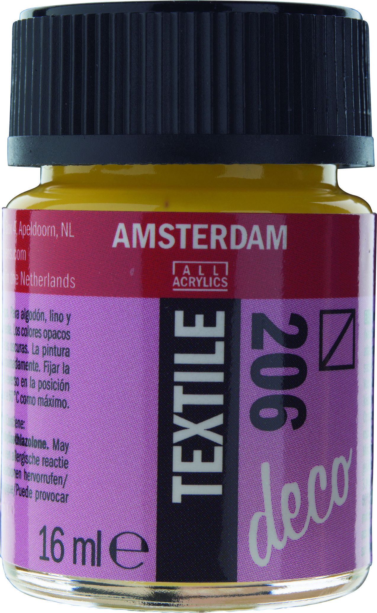 Amsterdam Acrylics Textile Paint Provence Yellow 16ml