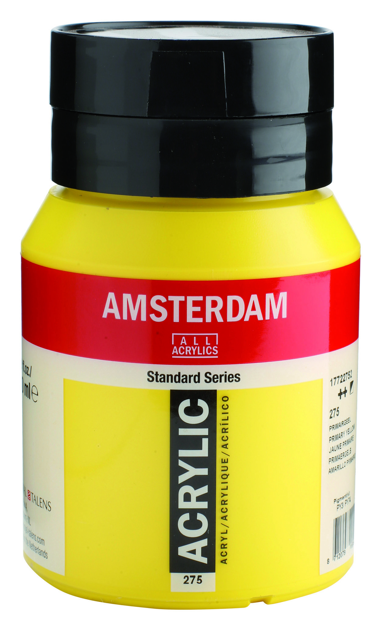 Amsterdam Standard Series Acrylic Jar 500 ml Primary Yellow