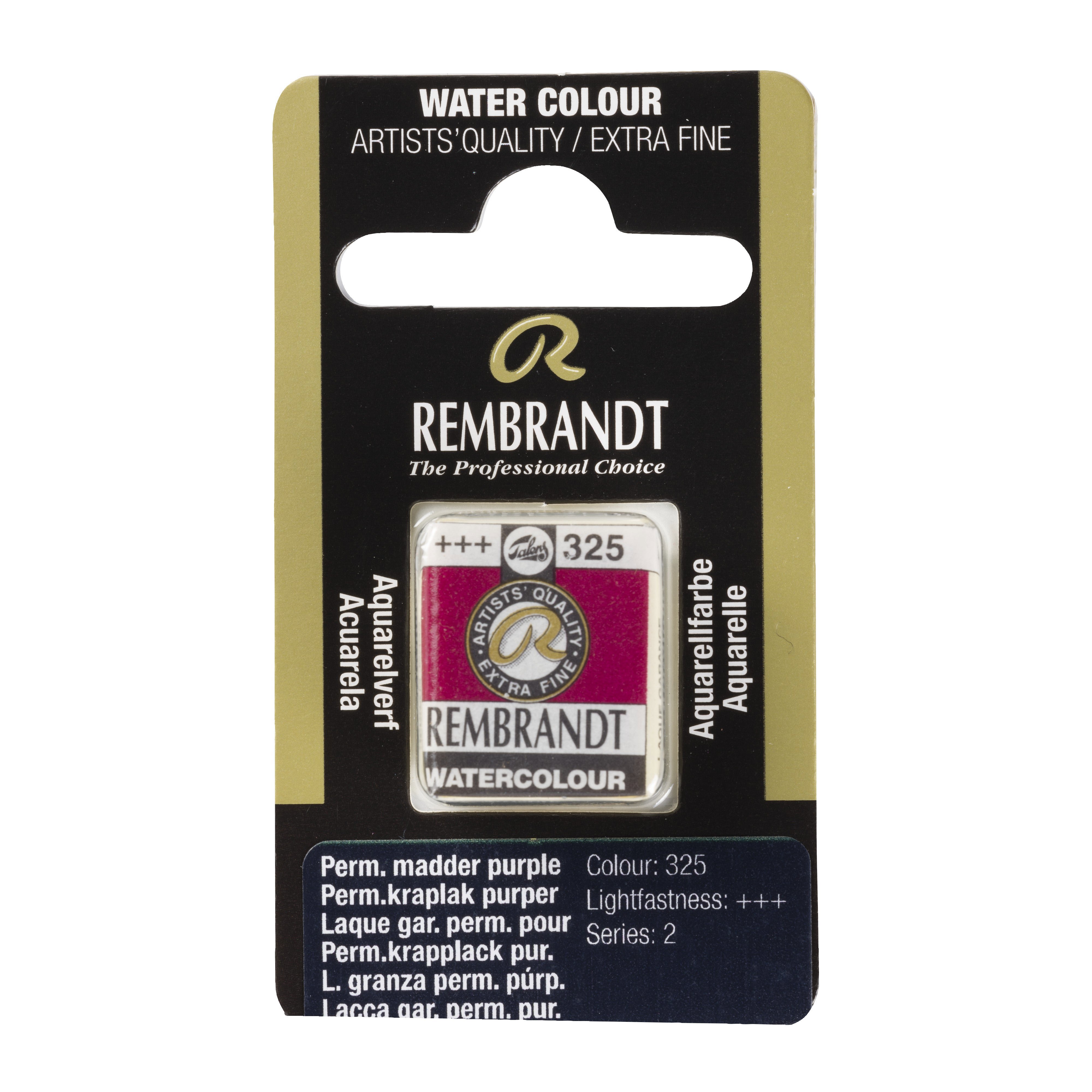 Rembrandt Watercolour Pan Permanent Madder Purple 1 piece