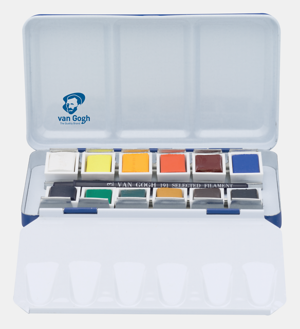Gouache Watercolor Set Metal 12 Pans - National Gallery Edition Thumbnail
