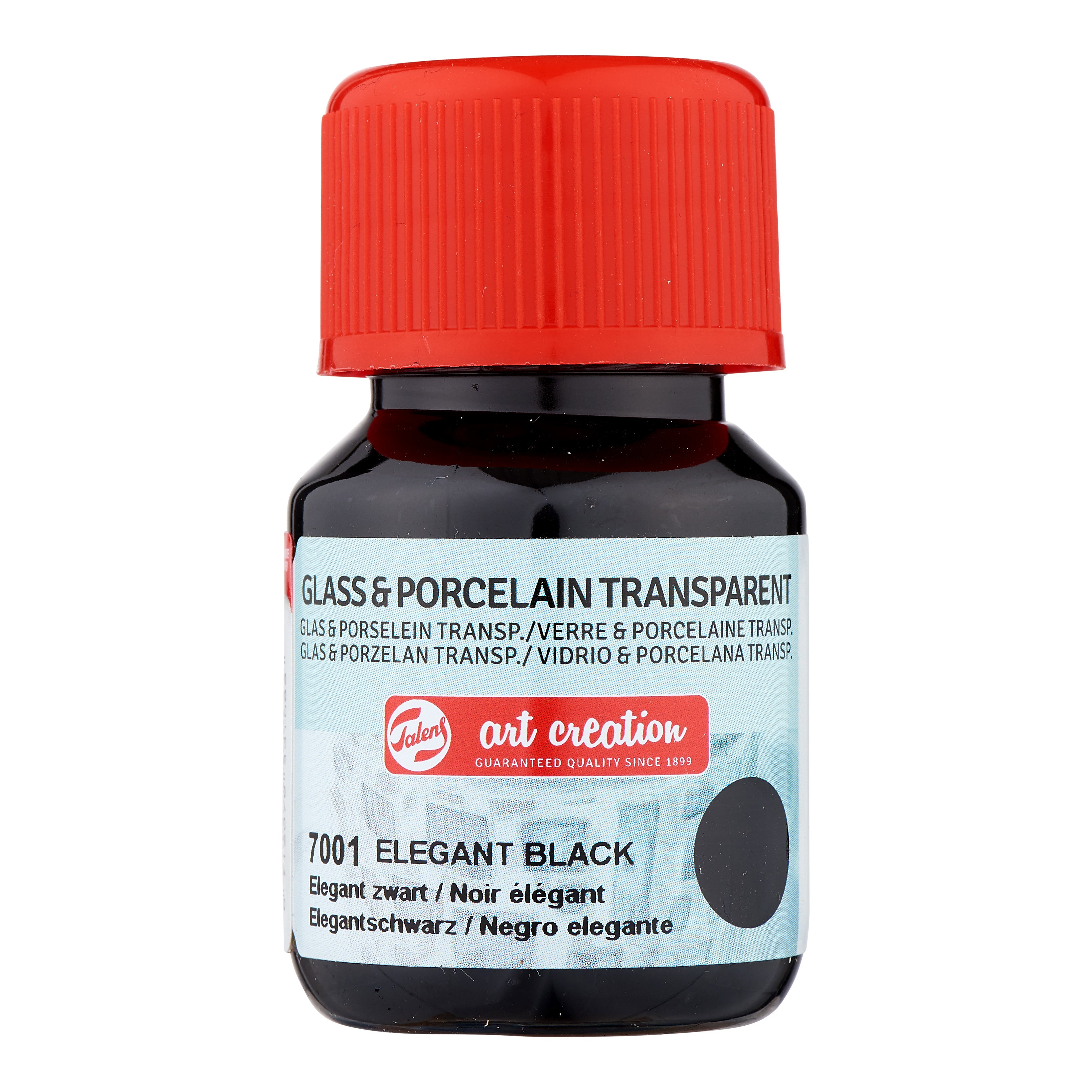 Talens Art Creation Glass & Porcelain Transparant Bottle 30 ml Elegant Black