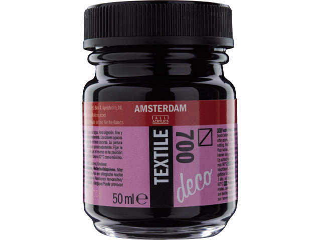 Amsterdam Acrylics Textile Paint Black 50ml