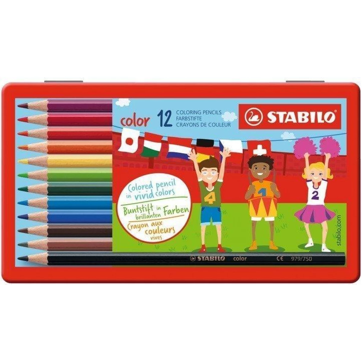 Stabilo Color Metal Box Swano 12 colors