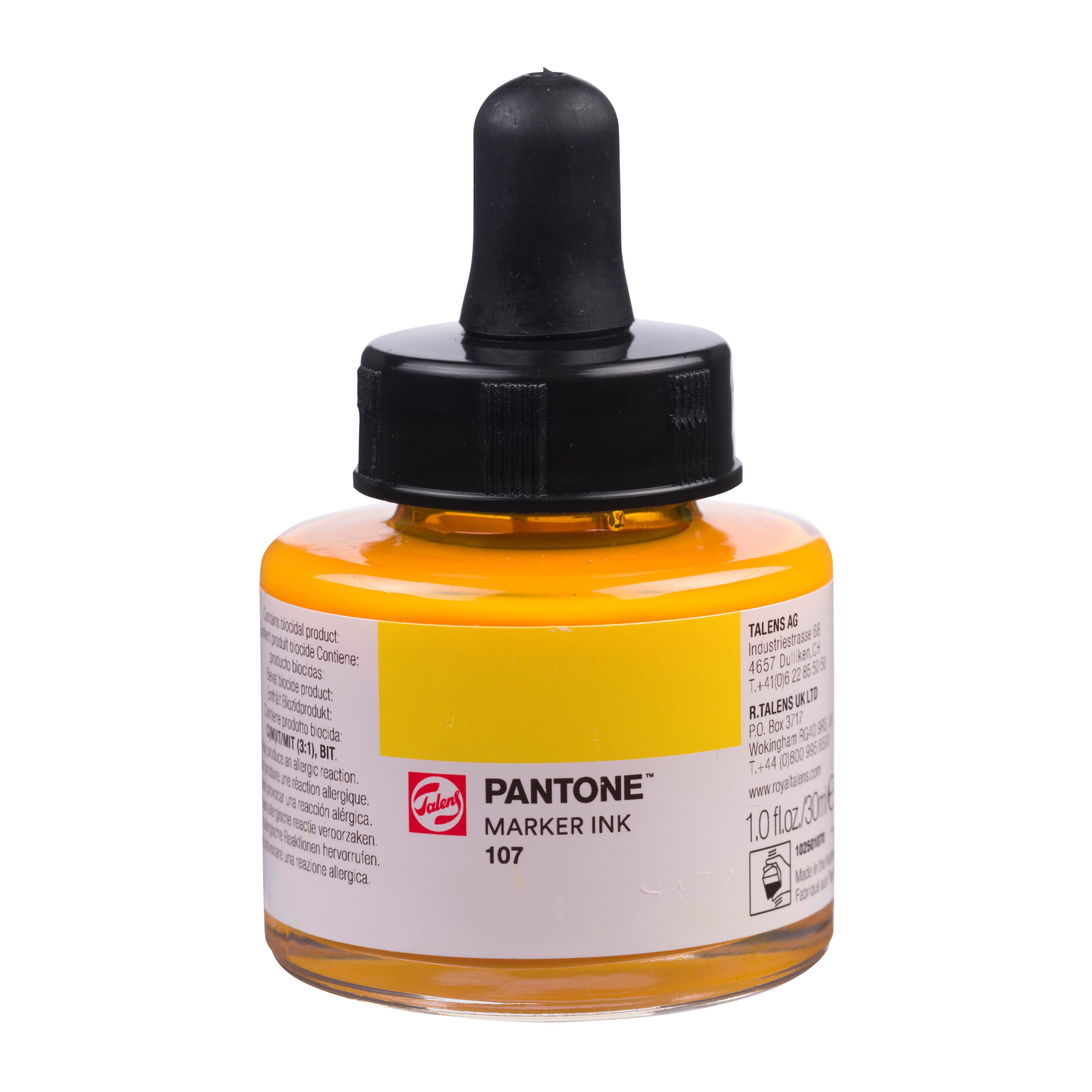 Talens Pantone Marker Ink 30ml Lemon Yellow