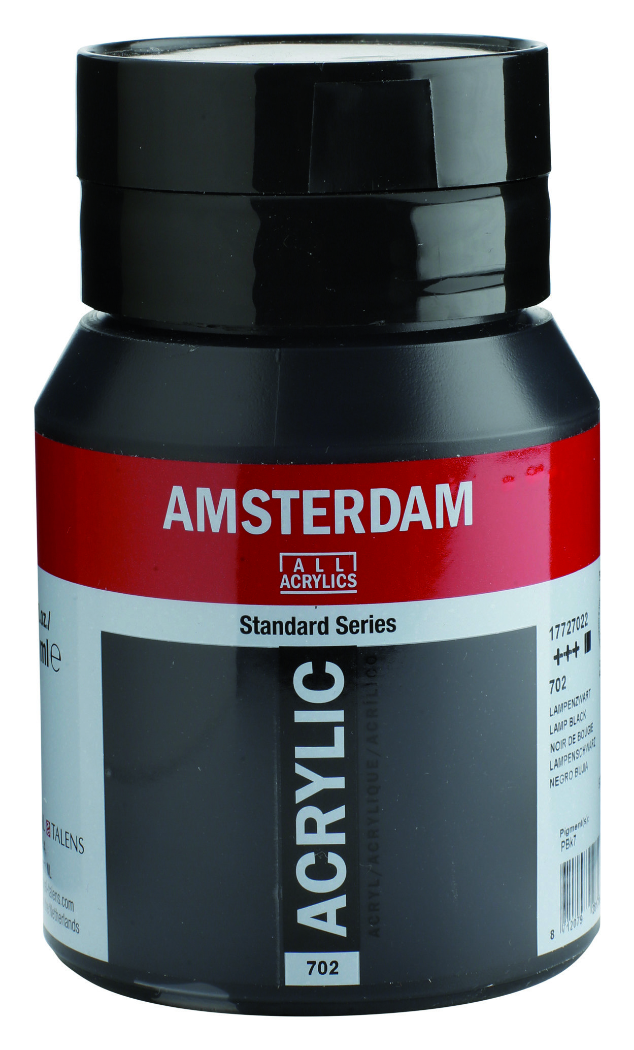 Amsterdam Standard Series Acrylic Jar 500 ml Lamp Black
