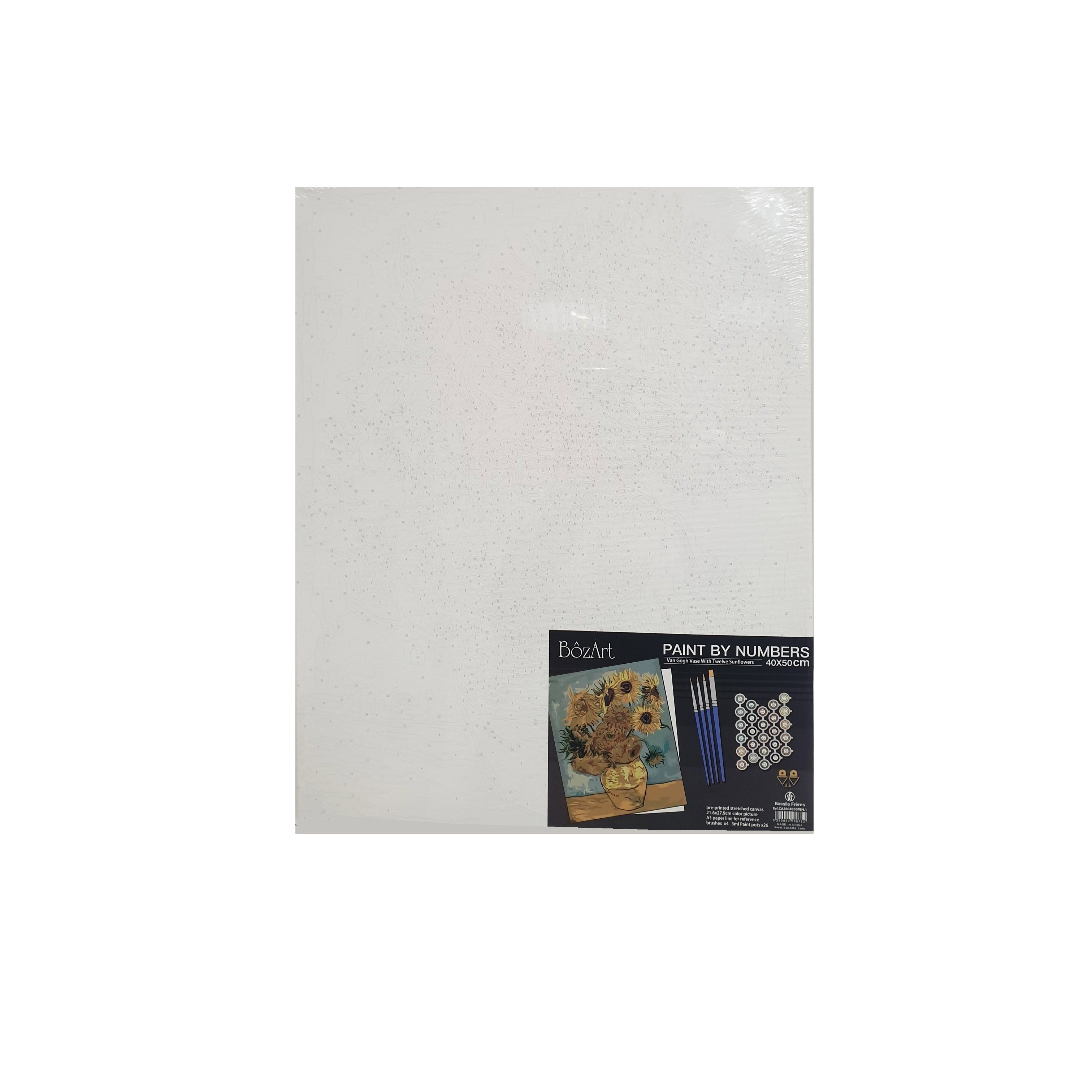 Bozart Canvas 280g Paint by Numbers Sunflower 26C