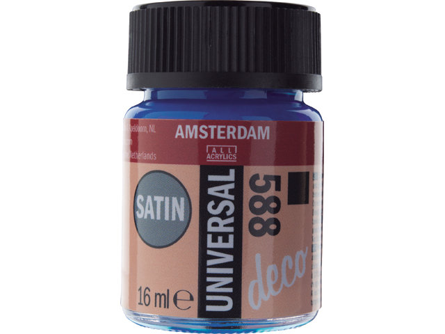 Amsterdam Acrylics Universal Satin Paint Vivid Blue 16ml