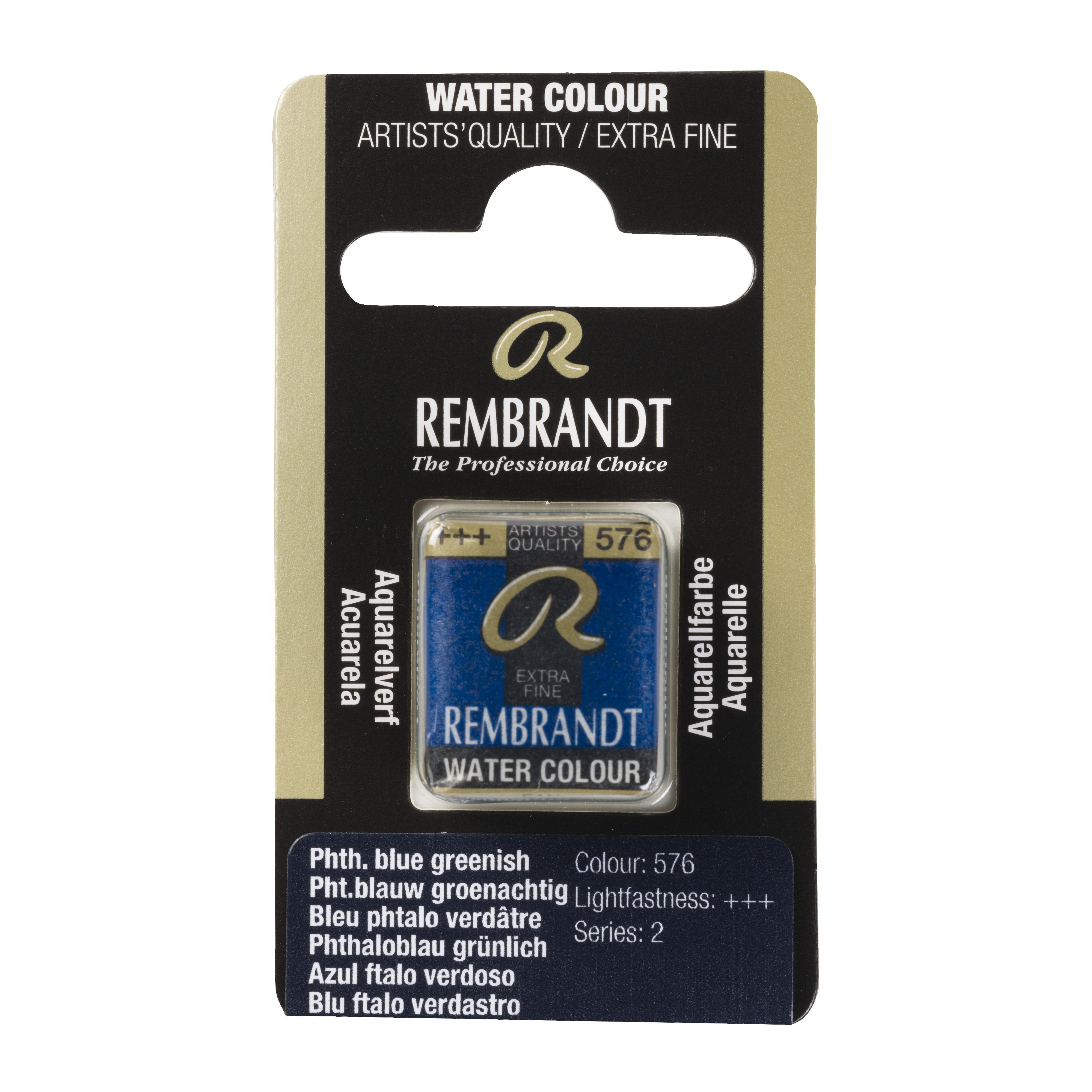 Rembrandt Watercolour Pan B Phthalo Blue Greenish 1 piece