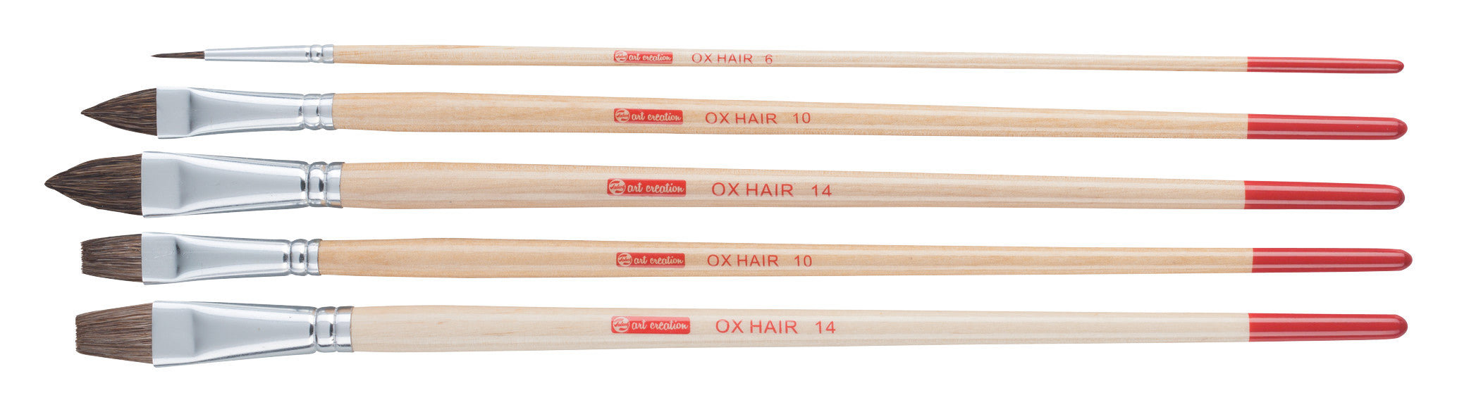 Talens Art Creation Oil & Acrylic Ox Hair Brush Set 5 Brushes