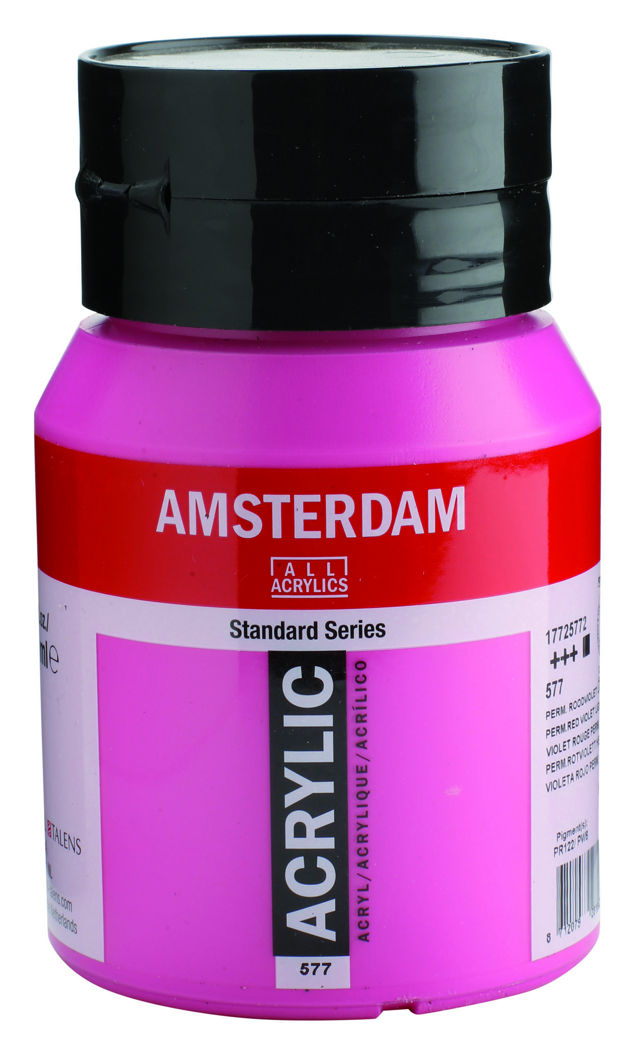 Amsterdam Standard Series Acrylic Jar 500 ml Permanent Red Violet Light