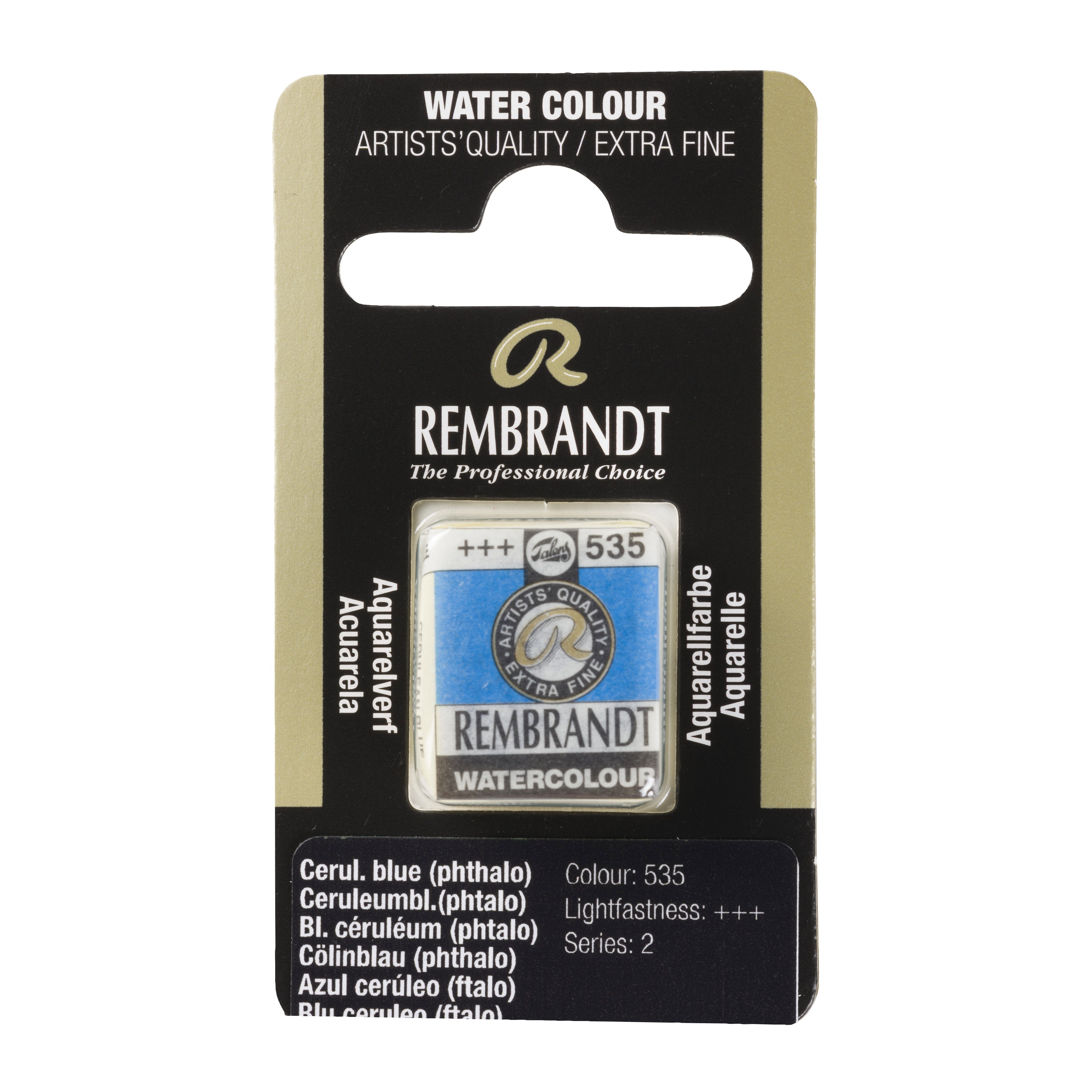 Rembrandt Watercolour Pan B Cerulean Blue (Phthalo) 1 piece