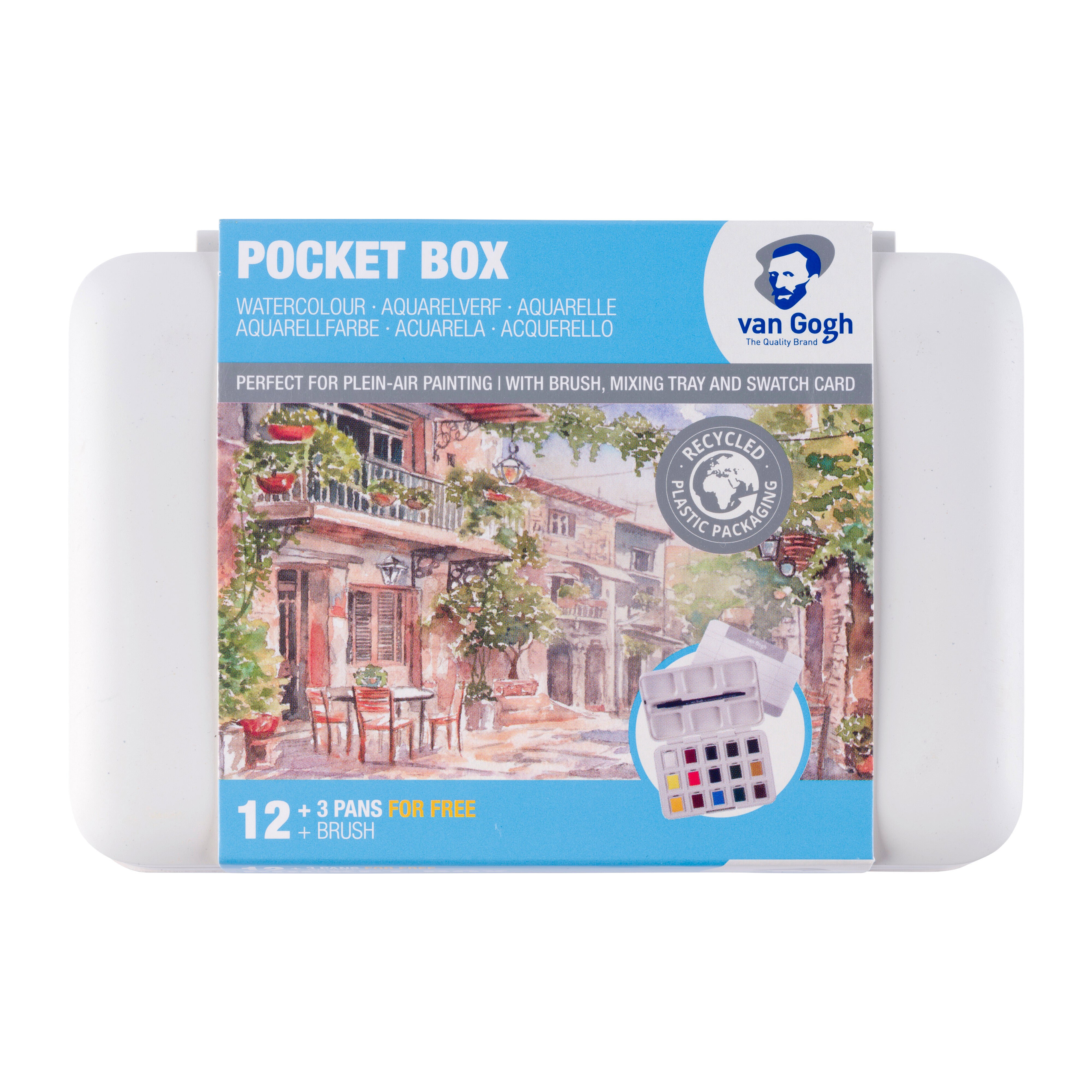 Van Gogh Watercolour Set 12 Half Pans (General Selection + Bonus)
